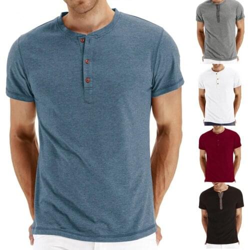 Summer Men T-shirt Round Neck All Match Summer Short Sleeve Buttons Sweatshirt for Dating Mens Clothing 2021 жилетка мужская