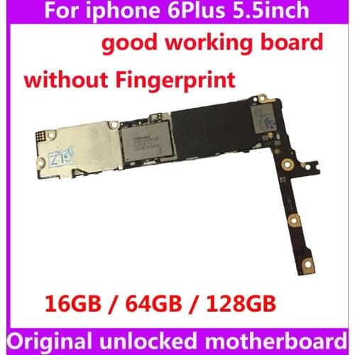 For iphone 6Plus unlocked mainboard 16GB 64GB 128GB original motherboard for iphone 6 plus without Fingerprint IOS Logic board
