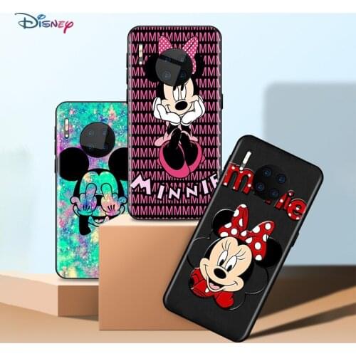 Disney Cartoon Animation Lovely Mickey Mouse For Huawei Mate 40 RS Porsche Design 30 20 X 10 Lite Pro Plus Soft Black Phone Case