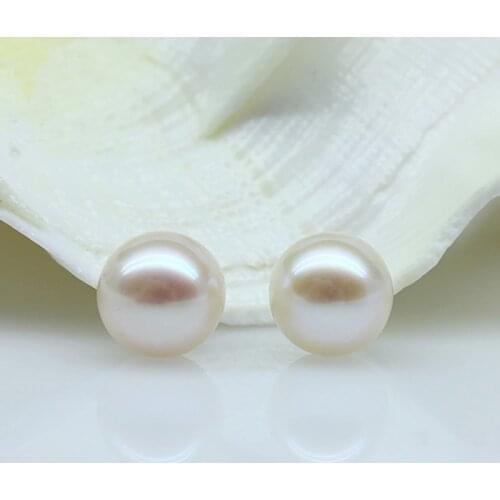 3A quality natural freshwater pearl 3mm~5.5mm white pink purple half drilled round pearl for jewelry