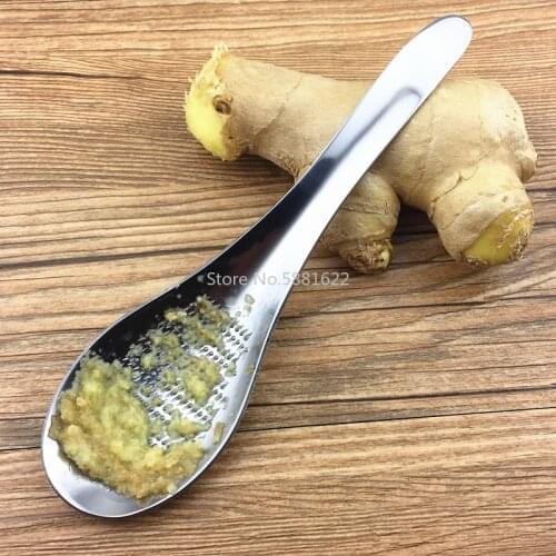 2020 New Stainless Steel Garlic Press Grinding Slicer Mincer Metal Multi Ginger Crusher Chopper Cutter Kitchen Accessories Tool