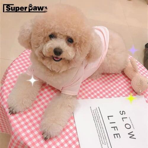 New Pet Dog Spring Summer Breathable T-shirt Clothes For Small Medium Dogs Schnauzer French Bulldog Pug Teddy Costume GKC50