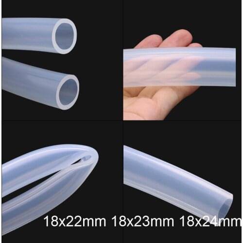 18x22mm 18x23mm 18x24mm 18mm Transparent silica gel hose food grade avirulent clear silicone tube FDA tasteless silicon tubing