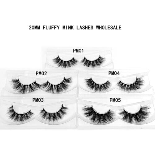 Rainsin 50Pairs Fluffy Mink Lashes Wholesale In Bulk Natural 20mm 3d Mink Eyelashes Makeup Eyelash Multi Pack