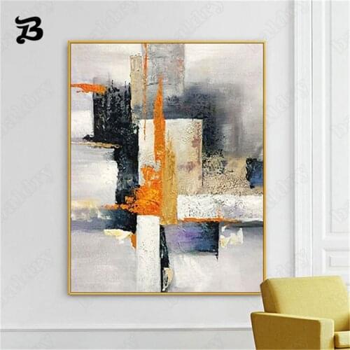 Modern Abstract Cubism Canvas Oil Painting Textured Wall Art Pictures Home Cuadros Decoration for Living Room New Design Decor