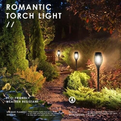 ZK20 Waterproof Solar Path Torches Lights LED Solar Torch Lights Outdoor Dancing Flame Torches Light for Garden Yard Patio Lawn