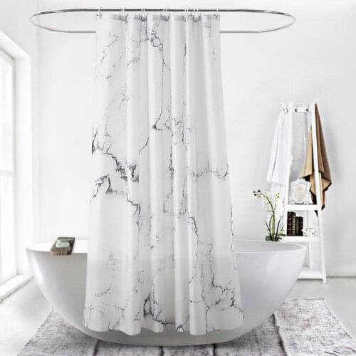 Marble Pattern Bathroom Shower Curtain 72x72 Inch Waterproof With Hooks Decorative Bathroom Accessories Pure Color Bath Curtain