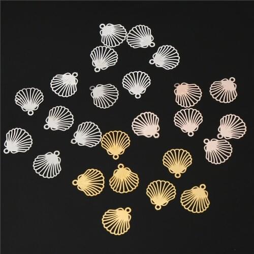 10pcs 12x13mm Ocean Shell Charms Pendant Shell Necklace Bracelet Pendant Discovery For DIY Jewelry Making Crafts Accessories