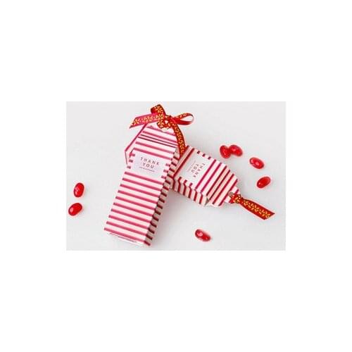 200pcs Red and white striped Mini Jewelry, gift box, personalized candy box