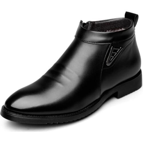 2020 Winter Retro Men Plus velvet Boots Comfortable mens Casual Shoes Split Leather Snow Boots Shoes Men warm cotton botas