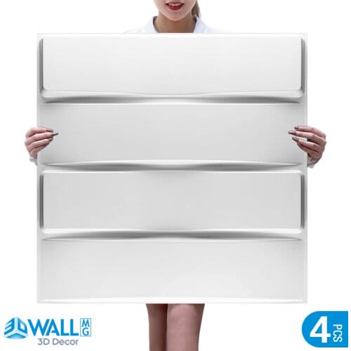 4 Piece 50x50cm 3D wall panel wall sticker decorative living room 3D wallpaper mural waterproof 3D wall sticker bathroom