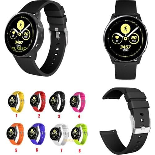 50PCS New Silicone Watchband for Samsung Galaxy Watch ACTIVE 20mm Smart Watchband Wrist Strap Bracelet Watch Accessories