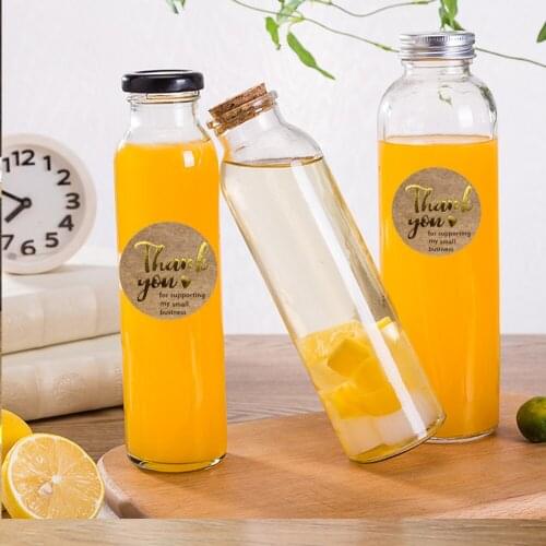 500 pcs Patterns Thanks Stickers with Black Gift Bouquet Round 1inch THANK YOU Sealing 2.5cm Label Sticker Birthday Favors Lable