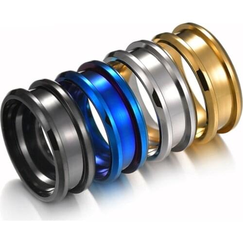 8mm Handmade Metal Blank Rings DIY Jewelry Making Supplies Craft