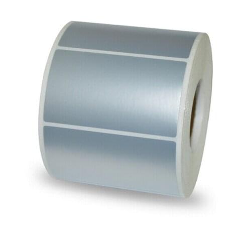 80*40mm 1000pcs/lot, free shipping mute silver PET labels/blank dumb silver barcode label sticker/printed barcode stickers