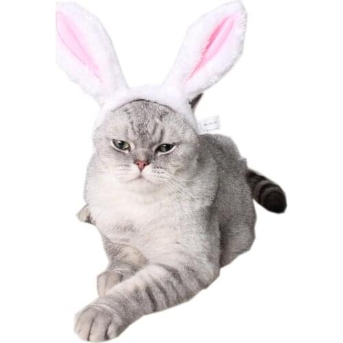Pet Hat Cute Dog Cat Cute Headdress Rabbit Ears Shape Headband Cat Accessories Pet Cat Dog Cute Headwear Accessories Rabbit Ear