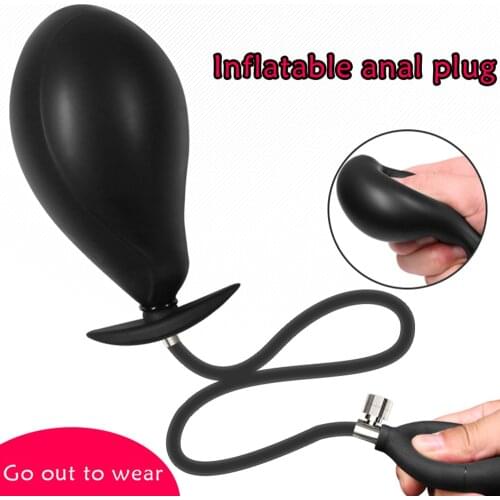 Super Large Inflatable Huge Big Anal Plug Dildo Pump Anal Dilator Expandable No Vibrator Butt Plug Sex Toys for Man Anal Balls