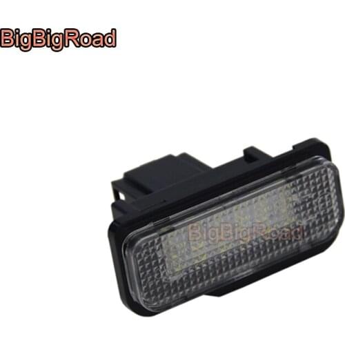 BigBigRoad For Mercedes Benz C160 C180 C200 C230 C240 C280 E Class W211 2002~2008 LED Car License Plate Light Number Frame Lamp