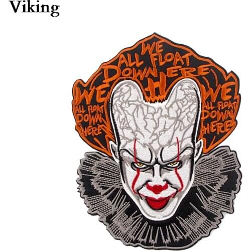 Stephen Kings It Big Patches Sticker Horror Embroidered Stripe On Clothes DIY Applique Badge Iron On Patches For Clothing G0479