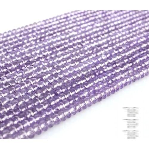 Natural amethyst crystal beads DIY loose beads wholesale amethyst semi- section grinding surface loose beads 64