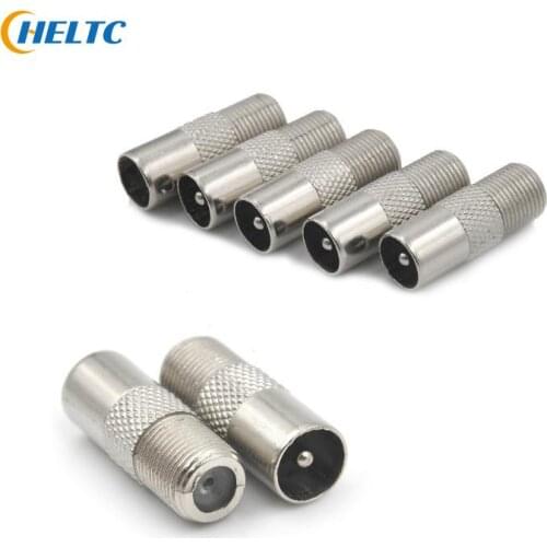 5/10pcs STB Quick Plug RF Coax F Female To RF Male Connector TV Antenna Coaxial Connector F Connector TV Coaxial plug