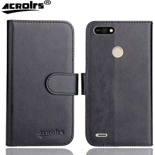 Tecno POP 2F B1F Case 5.45" 6 Colors Flip Soft Leather Crazy Horse Phone Cover Stand Function Cases Credit Card Wallet