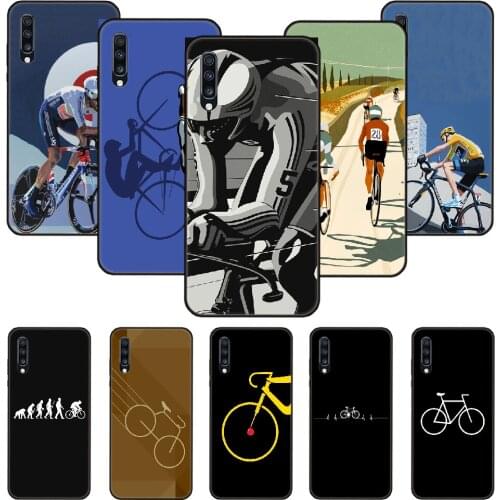 Phone Case For Samsung Galaxy A 50 51 71 70 7 5 10 20 30 40 41 21 S E Black Cover Coque Fashion Prime Sports Bike Bicycle Art