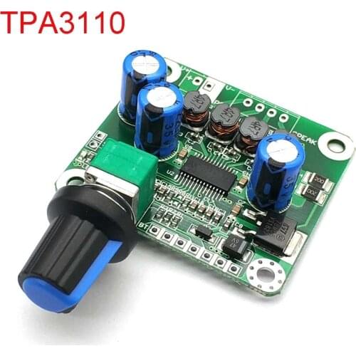 TPA3110 15w+15W Digital Stereo Audio Power Amplifier Board Module 12V-24V Car For USB Speaker,Portable Speaker