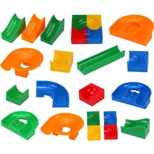 DIY Marble Race Run Maze Ball Track Building Blocks Accessories Plastic Funnel Slide Bricks Compatible Block Sets Toys Figure