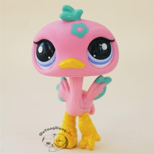 CW024 Pet Shop Animal Pink standing bird doll action Figure