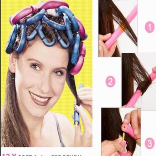 Good 15CM PSA type pearl foam hair rollers flexible curler as EPE bendy plastic hair curling rods for hair molding styling tool