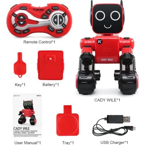JJRC R4 Robot Toy CADY WILE Intelligent Sense Inductive Remote Control Robot Advisor Coin Bank Gift for Kids Educational Toys