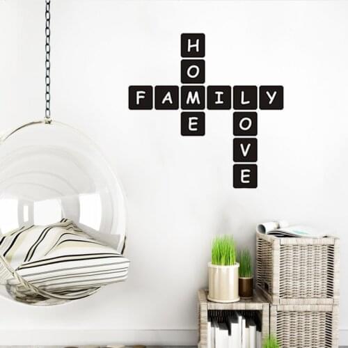 Creative family home love Wall Sticker living room decorations for home wallpaper Mural Art Decals Carved English stickers
