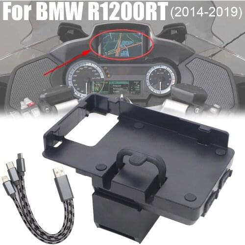 Motorcycle navigation bracket For BMW R1200RT R1250RT handheld gps navigator usb charger Phone Navigation holder