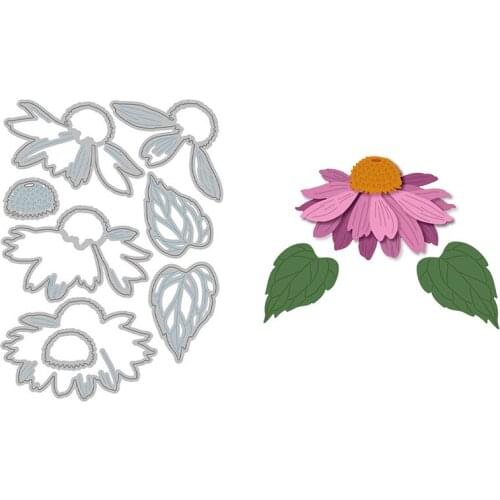 Metal Cutting Dies Beautiful Fresh Flowers With Green Leaves To Decoration For DIY Scrapbook Photo Album Craft Card 2021 New