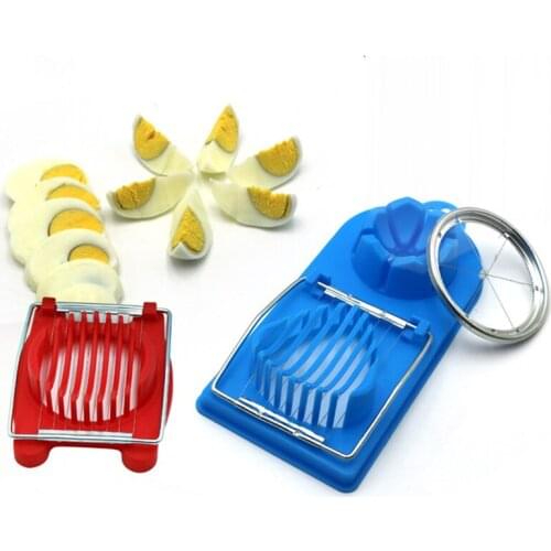 Multifunction Egg Slicer Stainless Steel Sectioner Cutter Cutting Egg Mushroom Kitchen Gadgets Cooking Tool Color Random
