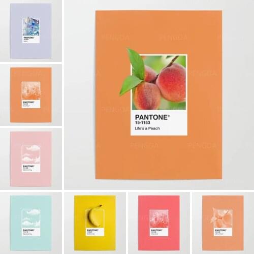 HD Wall Artwork Pantone Series Home Decor Canvas Print Painting Coral Reef Modern Poster Living Room Modular Pictures on Frame