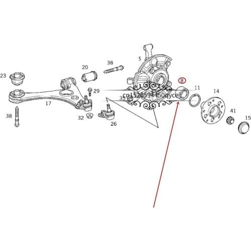 Front wheel bearing Suitable for A 160mer ced es-be nzA 170 A 140 A 190 A 210 Inclined ball bearing Front bearing Wheel bearing