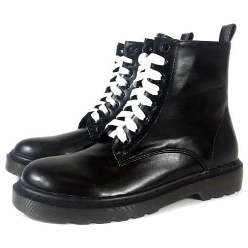 Drop Shipping Spring Girls Cheap High Quality Students Lace Up Front Round Toe Flat Martin Ankle Short Boots Size 35-40