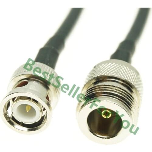 Connector BNC Male To N Female RF Pigtail Antenna Adapter Coaxial Cable RG58