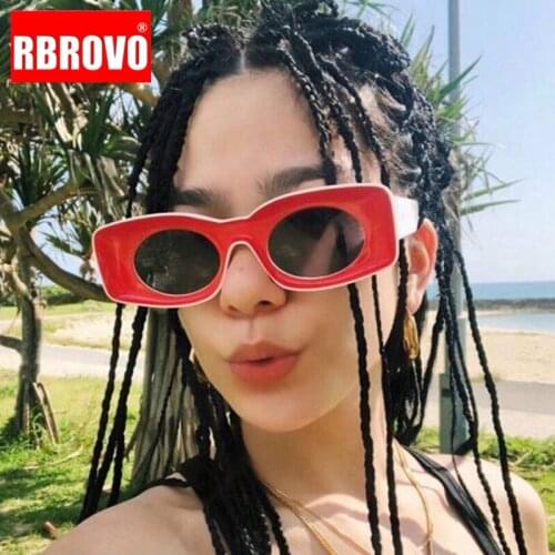 RBROVO Oversized Sunglasses Women Luxury Brand Vintage Sunglasses Women 2021 Luxury Glasses Red Square Lentes De Sol Hombre