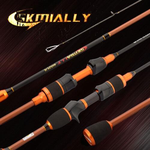 Skmially carbon ultra-light cast gun handle can be rotated and straight two colors 1.8m 1.68m 0.8g-5g throwing long-throwing str