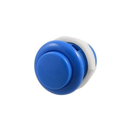 Blue Plastic 28mm Diameter PCB Mounted Arcade Game Push Button