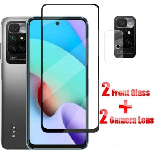 Full Cover Glass For Xiaomi Redmi 10 Glass Redmi 10 9 9A 9C Tempered Glass Screen Protector Note 9S 10 Pro Max Poco F3 X3 M3 Pro