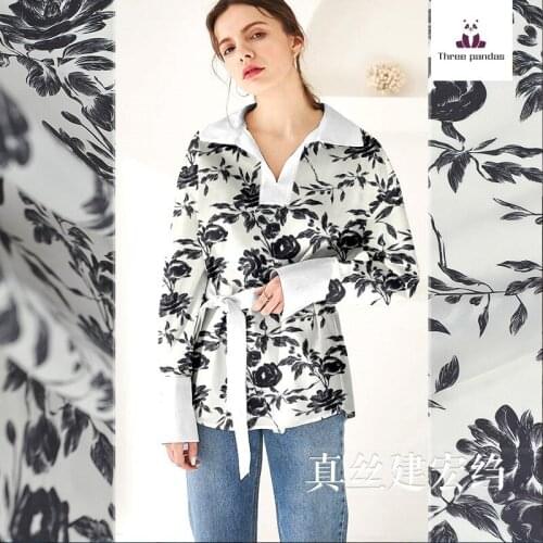 128 cm wide natural silk fabric 20 mm heavy silk crepe fabric meter anti-wrinkle shirt dress fabric wholesale silk cloth