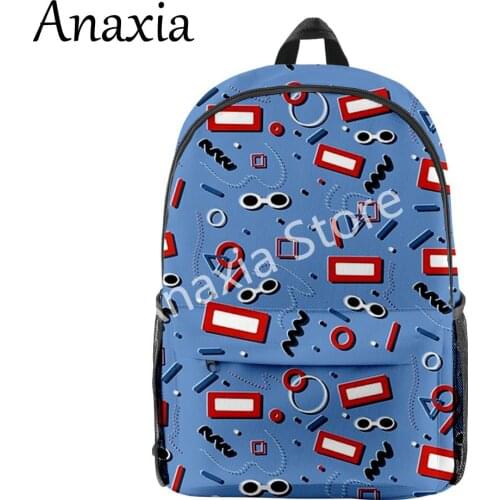 Dreamteam 3D mersh Cloth Shoulder Backpack Printed Multi Zipper Pack Casual School Bag mini bag for children