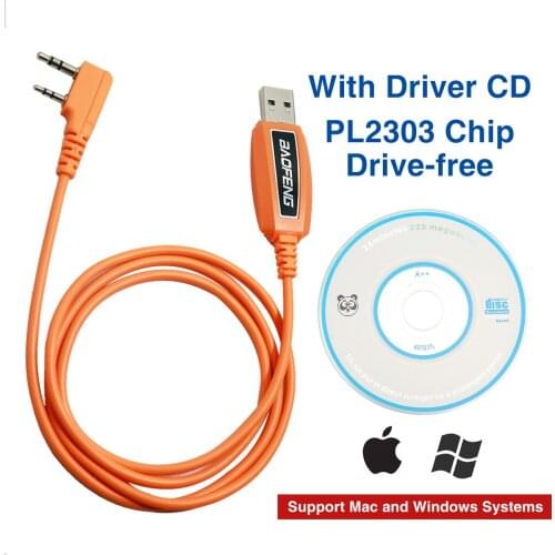 2021 Baofeng PL2303 Drive-Free USB Programming Cable For Baofeng UV-5R UV-82 888S Handheld Portable Walkie Talkie Radio