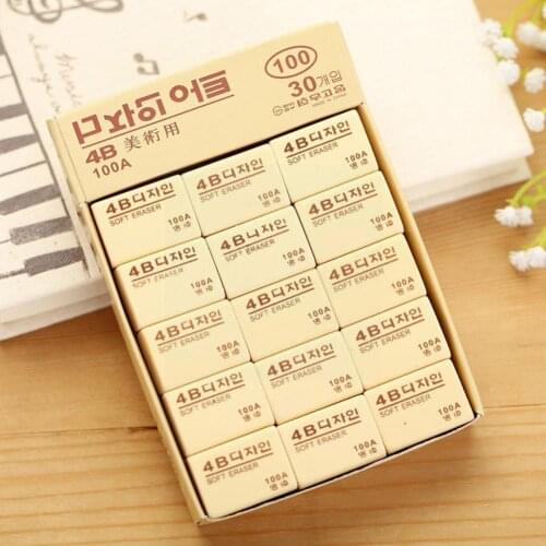 1pcs Soft Pencils Eraser Korea Writing Drawing 4B Eraser-art Eraser Rubber School Student Stationery Pencil Drawing