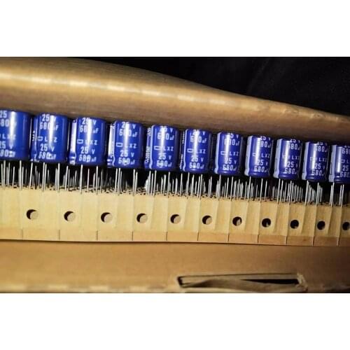 10pcs/50pcs 680uF 25V NIPPON NCC KY Series 12.5x15mm Ultra Low impedance 25V680uF Aluminum Electrolytic Capacitor