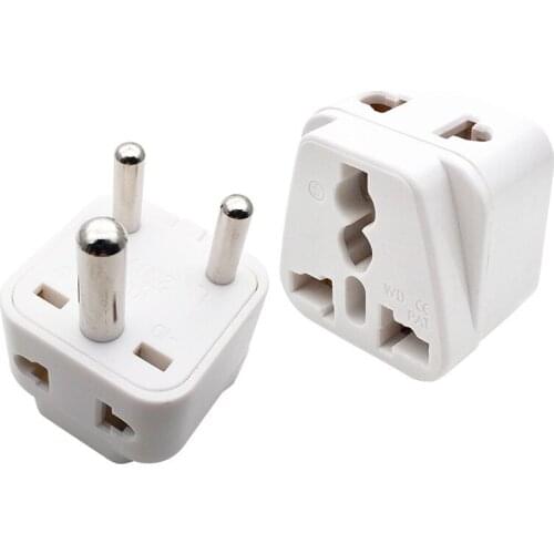 10pcs/Lot UK AU US EU to Small South Africa AC Power Plug Electrical Plugs Adaptors Splitter Travel Converter Adapter